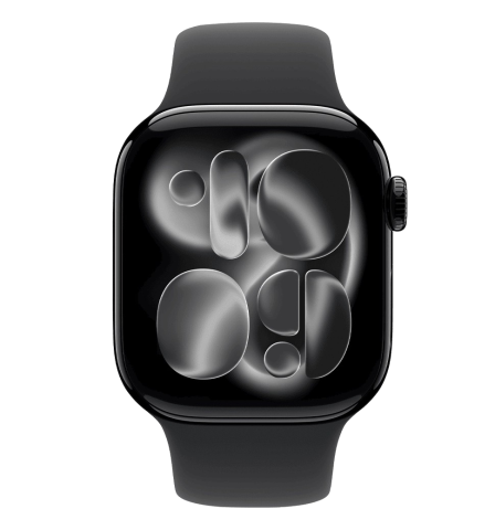 Apple Watch Series 11 GPS 42mm Jet Black with Black Sport Band S/M
