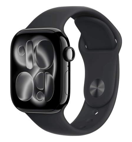 Apple Watch Series 11 GPS 46mm Jet Black with Black Sport Band M/L