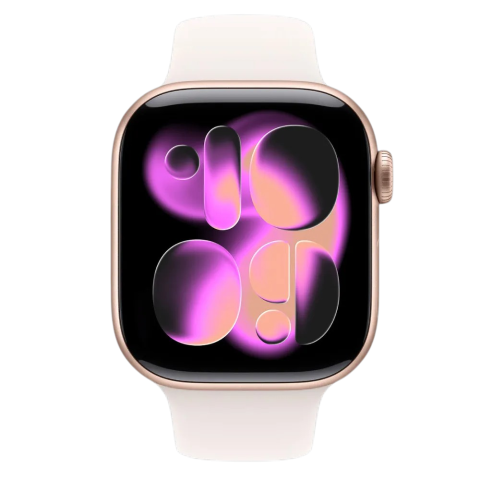 Apple Watch Series 11 GPS 42mm Rose Gold Aluminium Case with Light Blush Sport Band S/M