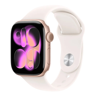 Apple Watch Series 11 GPS 42mm Rose Gold Aluminium Case with Light Blush Sport Band S/M